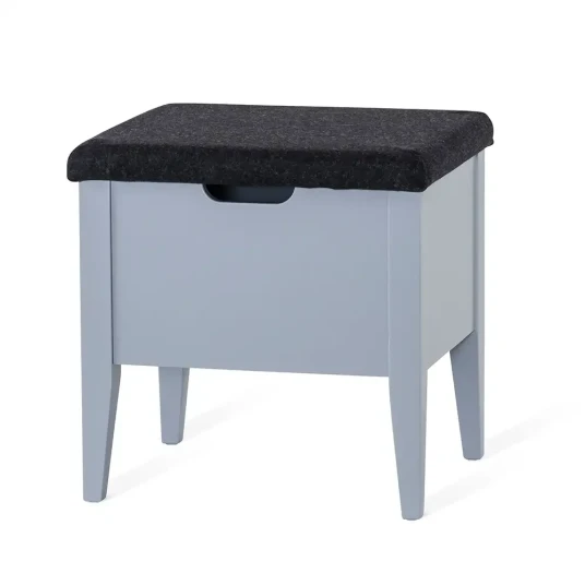 Torkelson Klinte benk 45 cm hvit med ullstoff Torkelson Klinte benk 45 cm hvit med ullstoff