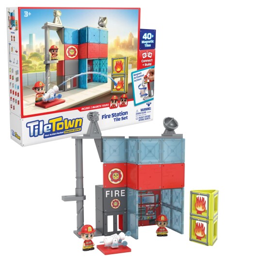 Tile Town Brannstasjon Magnetsett 43 Brikker Tile Town Brannstasjon Magnetsett 43 Brikker