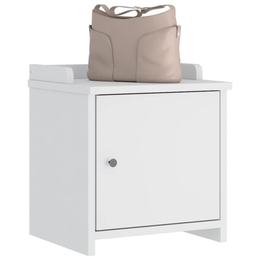 Gangbenk SANDNES hvit 45x40x50 cm heltre furu