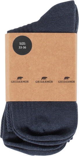 Gridarmor Junior"s Merino Wool Ribb Sock 2p Navy Blazer 25 28