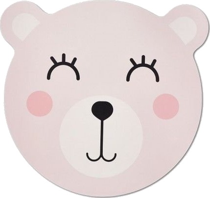 Zeller Dekkebrikke "Bear", Plast, Rosa, 38 Cm