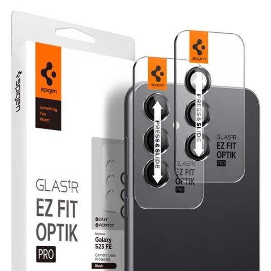 Spigen Linsebeskytter for Samsung Galaxy S23 FE - Herdet Glass, 2 stk, Svart