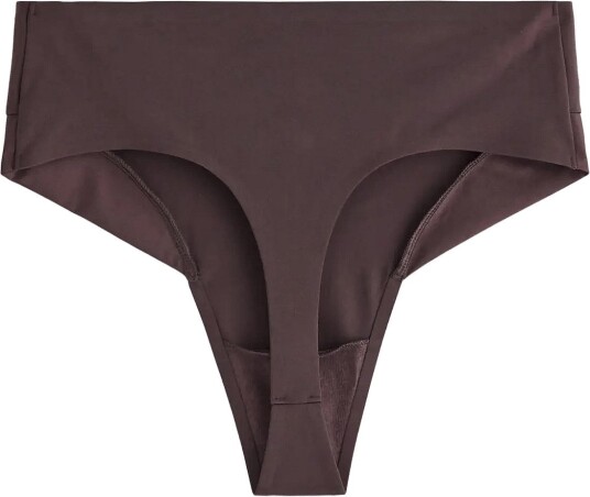 Lindex Seamless Briefs With High Waist DARK DUSTY BROWN XS
