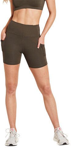 Boody Motivate 5" High-waist Shorts Dark Olive   Str. Xs