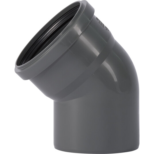 HT SAFE BEND PP GRÅ 110MM - 45°