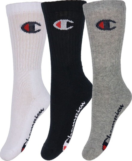 Champion Sokker Crew Socks 3 pakning Grå Champion Sokker Crew Socks 3 pakning Grå