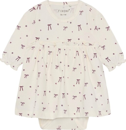Blå Kjolebody I/e   Nostalgi Rose   Blå   1 år (80)   Langermet Body Beige Bordeaux Hvit
