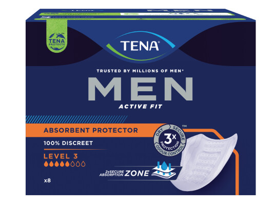 Tena MEN Level 3, 8 stk.