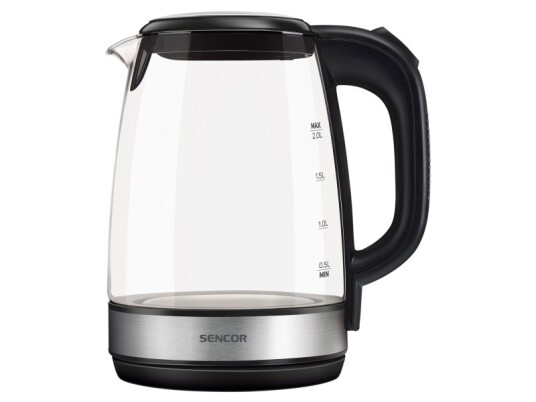 Sencor Swk 2080Bk 2 L 2200 W Sort Gjennomsiktig Glass Metall Vannivåindikator Trådløs Sencor Swk 2080Bk 2 L 2200 W Sort Gjennomsiktig Glass Metall Vannivåindikator Trådløs