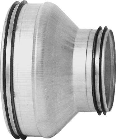 Lindab Reduktion Rcu 250-200, Kort, Centrisk Med Nippel-/Nippeltilslutning.