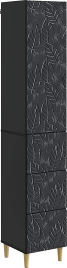 vidaXL Skapsett 2 pcs Svart 33 x 34,5 x 90 cm Konstruert tre