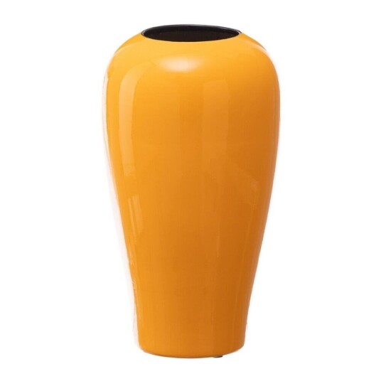 Bigbuy Home Vase Keramikk 18 X 18 X 32 Cm Gul