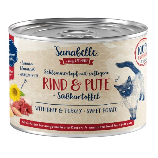 Sanabelle Kjøtt I Saus 6 X 180 G Oksekjøtt Og Kalkun