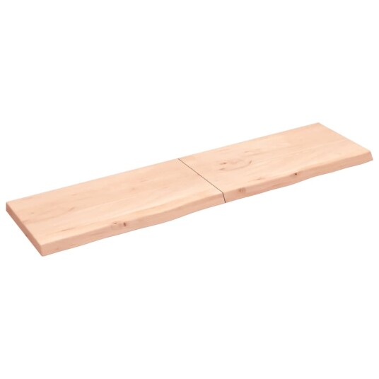 vidaXL Vegghylle 200x50x6 cm ubehandlet heltre eik