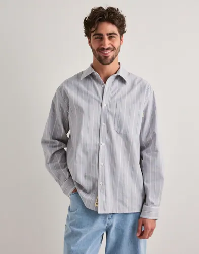 Woodbird Wbbuzo Big Stripe Shirt Skjorter Grå