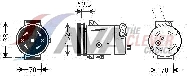 AVA COOLING SYSTEMS DWAK018 AC-kompressor