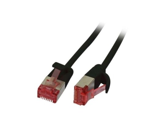 Patchkabel Rj45 Cat6 250Mhz10m Schwarz Uftp Slimline Rund D36mm Synergy 21