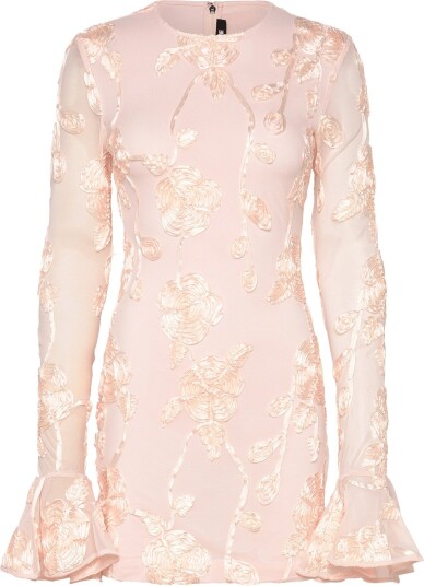 ROTATE Flower Mesh Mini Dress   ANGEL WING (BLUSH) COMB.   40