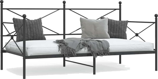 Dagseng uten madrass svart 100x190 cm stål 8721158660435 Dagseng uten madrass svart 100x190 cm stål 8721158660435