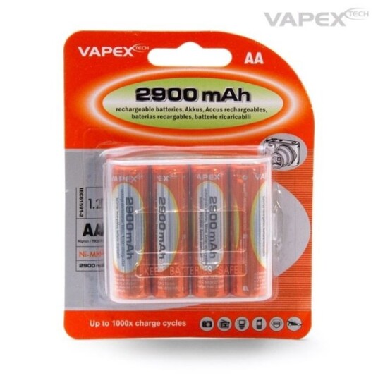 Vapex AA/R6 Batteri NiMH 2900mAh 4 pack