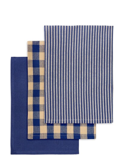 Engholm Textiles Tea Towels Recycle - Blue - 50X70CM