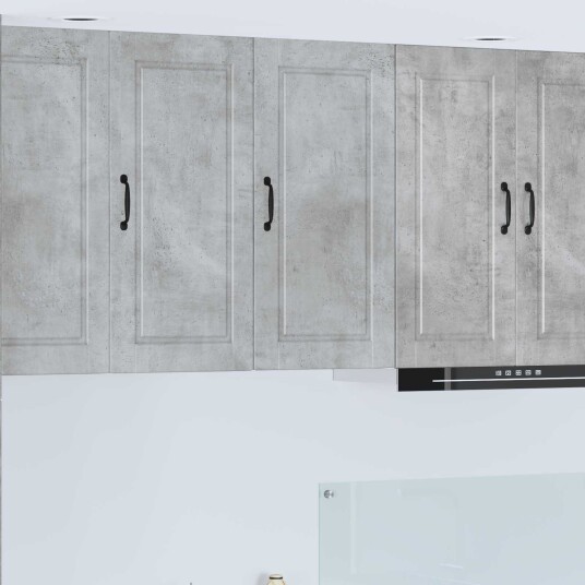 Kjøkkenskap med hylle Betonggrå 40 x 31 x 80 cm Konstruert tre Kjøkkenskap med hylle Betonggrå 40 x 31 x 80 cm Konstruert tre