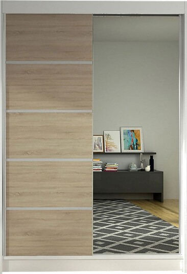 Garderobe Lino - Hvit/Eik