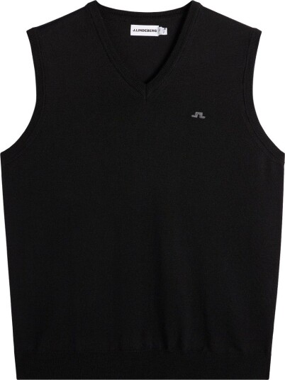 J.Lindeberg Liam Knitted Svart Golfgenser herre Black Large