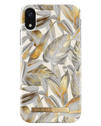 iDeal Of Sweden Mobildeksel iPhone XR Platinum Leaves med trådløs lading iDeal Of Sweden Mobildeksel iPhone XR Platinum Leaves med trådløs lading