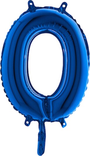 Ballongkungen Bokstavballong Mini Blå Bokstav O 14340B