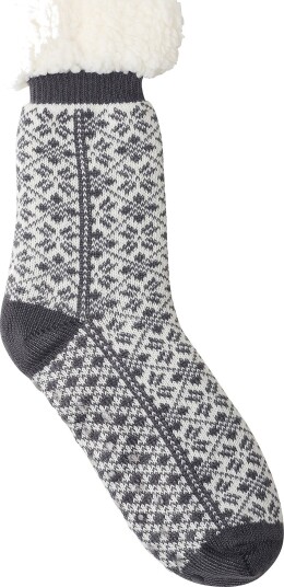 Cuddly Socks by Taubert - Sokker Astrid Lamb Lined Anti-slip Socks - Grå