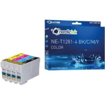Nordicink Multipack - 4 st kompatibla Blekkpatroner RE-T1281-84