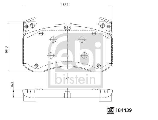 Bremseklosser FEBI BILSTEIN 184439 Bremseklosser FEBI BILSTEIN 184439