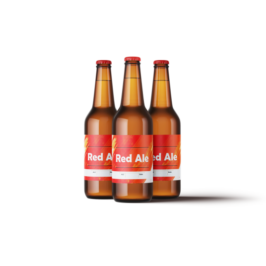 Red Ale universell Etikett 60 stk Passer til boks og flaske, 110 x 80 mm