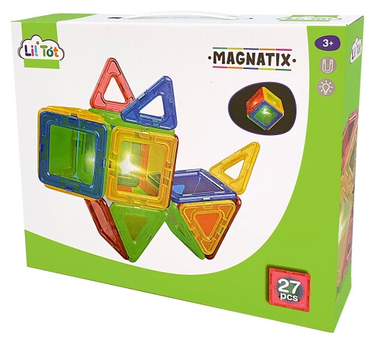 Magnatix Magnetic Tiles with light 27 pcs 90159 Magnatix Magnetic Tiles with light 27 pcs 90159