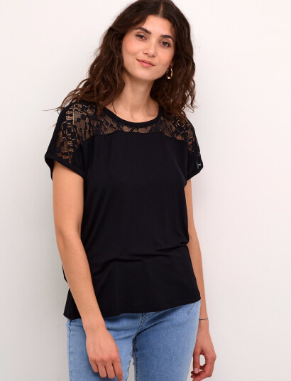 Cream Crtrulla Jersey T-Shirt - Black - XL