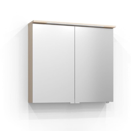 Svedbergs Skuru Speilskap med Servantlys 80cm / Hvit ask Nei