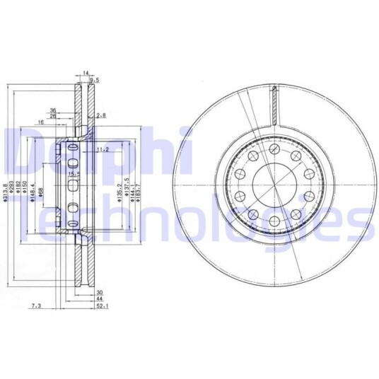 Bremseskive DELPHI BG3033