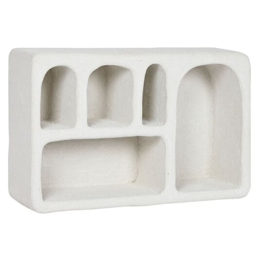 Hyller Home ESPRIT Hvit Gran Tre MDF 80 x 18 x 48 cm Vegg