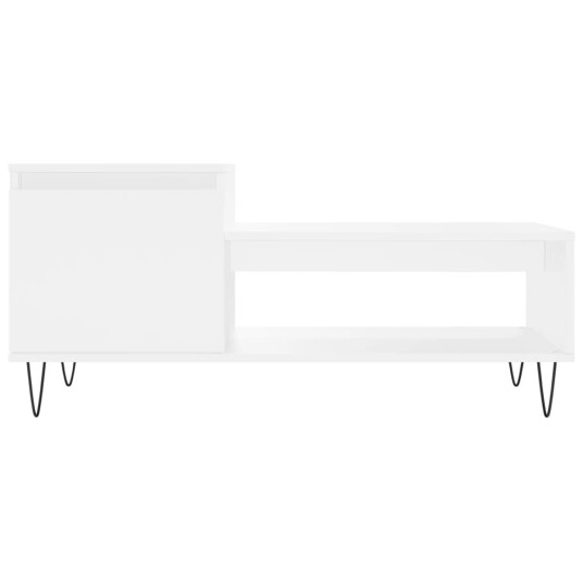 Salongbord hvit 100x50x45 cm konstruert tre 8721012111394