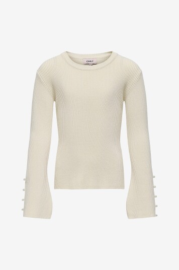 Kids Only Topp kogNatasha Life LS O neck Pearl CP Beige
