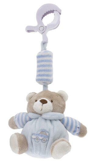 Rangle Bamse blå m/klype Tinka Baby