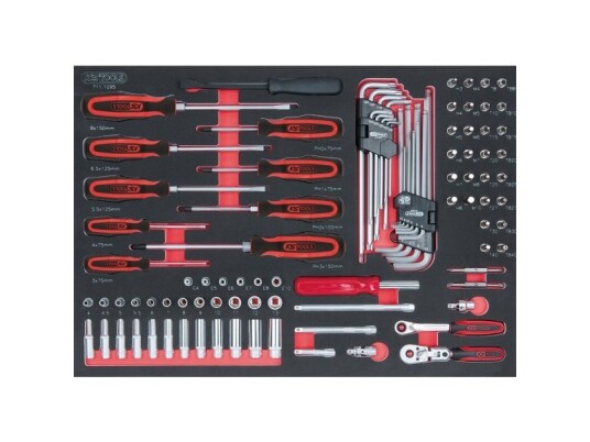 Ks Tools 711.1095, Støpselsett, 95 Hoder, Kromvanadiumstål, 3,72 Kg