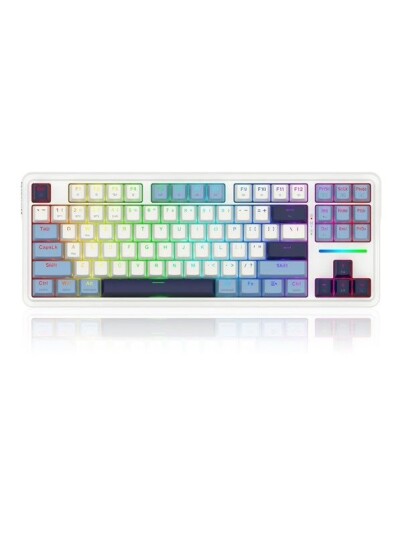 REDRAGON K728WBB RGB PRO Antonium Pro keyboard Gamingtastatur Engelsk USA Hvit