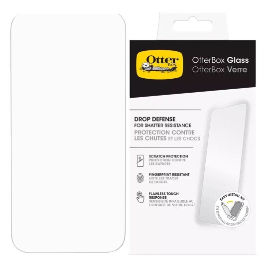OtterBox Drop Defense iPhone 15 Plus Skjermbeskyttelsesglass med installasjonssett - Passer til deksel - Gjennomsiktig OtterBox Drop Defense iPhone 15 Plus Skjermbeskyttelsesglass med installasjonssett - Passer til deksel - Gjennomsiktig