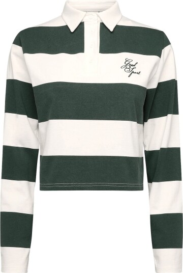 ABRAND Good Sport Polo Stripe White/Green MULTI L ABRAND Good Sport Polo Stripe White/Green MULTI L