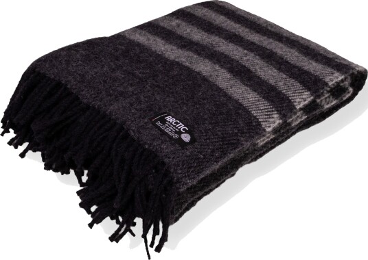 Arctic Ullpledd 130x200 cm 100% ren ny ull Retro svart Arctic Ullpledd 130x200 cm 100% ren ny ull Retro svart