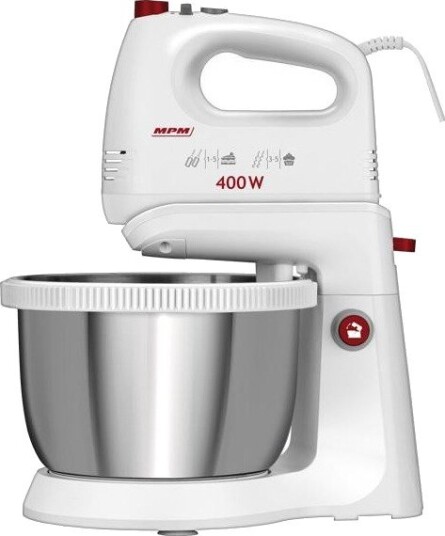 MPM MMR-21Z Kjøkkenmaskin 400W, Roterende bolle Hvit/Rustfritt stål MPM MMR-21Z Kjøkkenmaskin 400W, Roterende bolle Hvit/Rustfritt stål