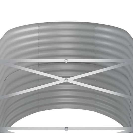 vidaXL Plantekasse pulverlakkert stål 152x80x68 cm antrasitt