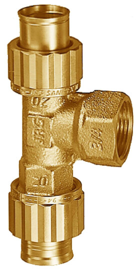 JRG Sanipex T-rør 20mmx3/4"X20mm